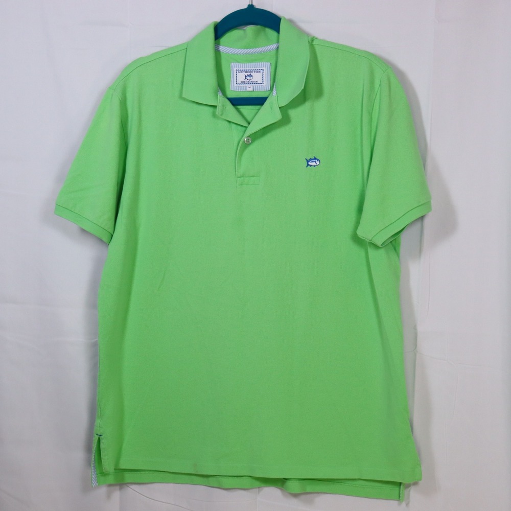 Southern Tide The Skipjack Polo M Green Mens Pique Short Sleeve Golf